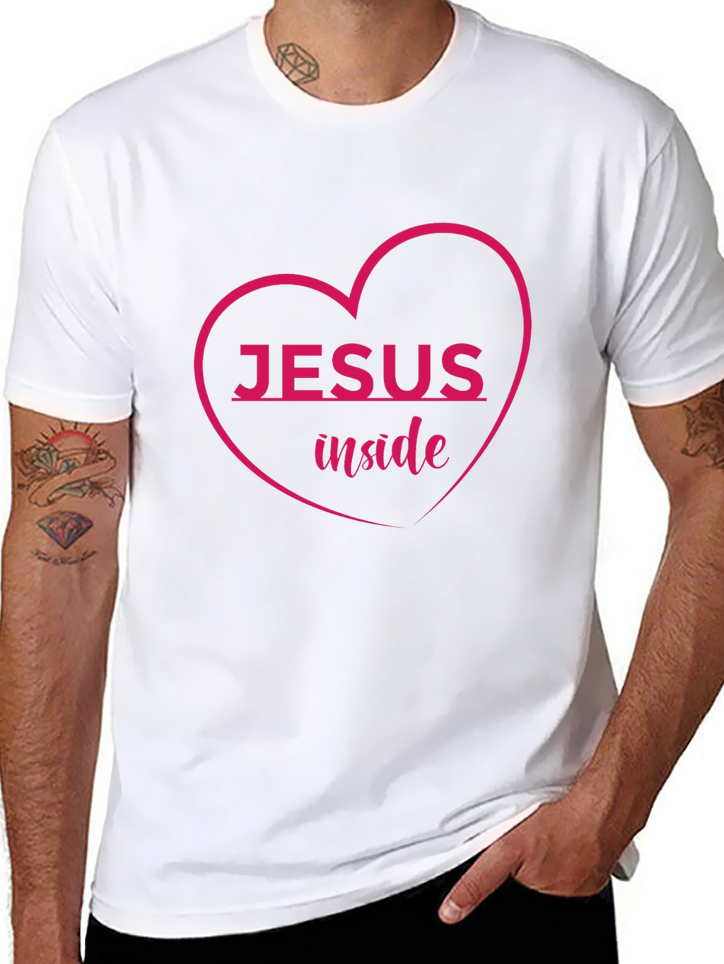 Jesus Inside Heart Graphic Tee