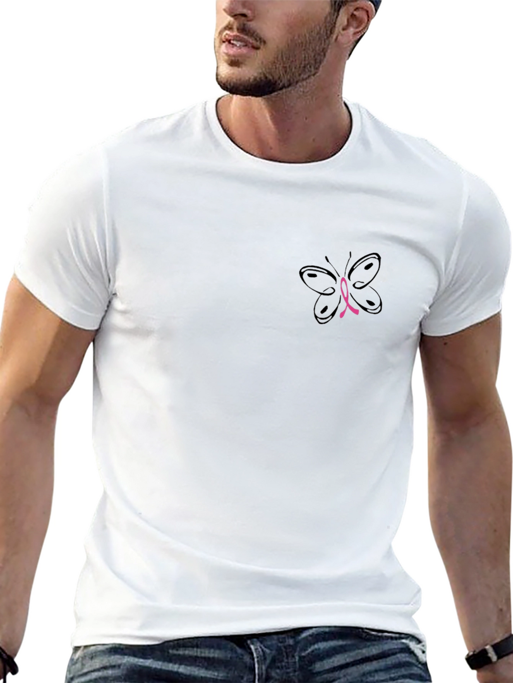Breast Cancer Butterfly Tee