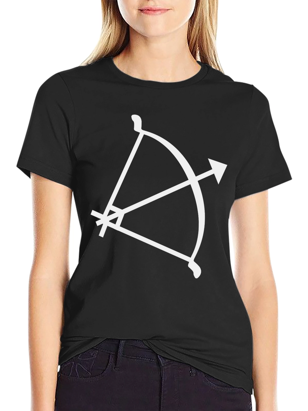 Archer T-Shirt - Black Bow and Arrow Design