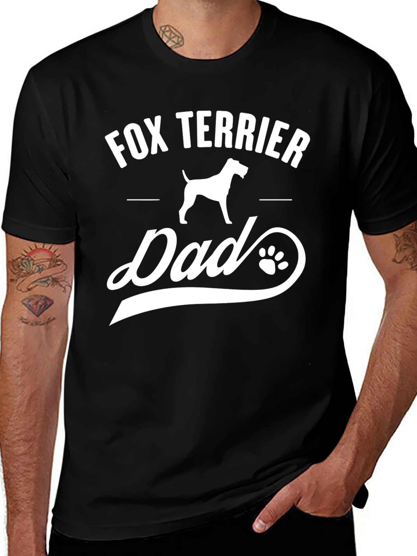 Fox Terrier Dad Graphic Tee - Dog Lover Gift