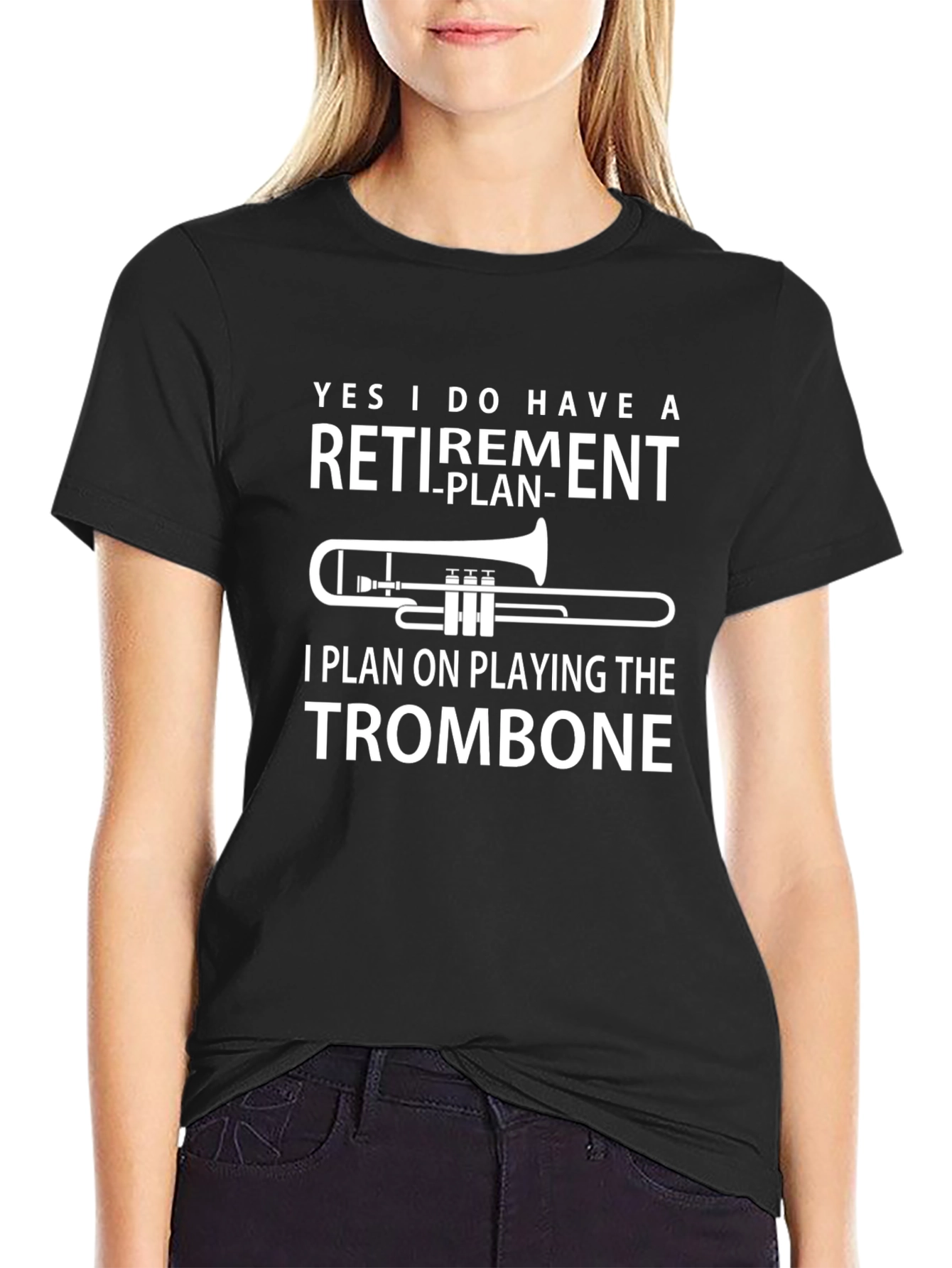 Retirement Trombone T-Shirt - Musicians Gift