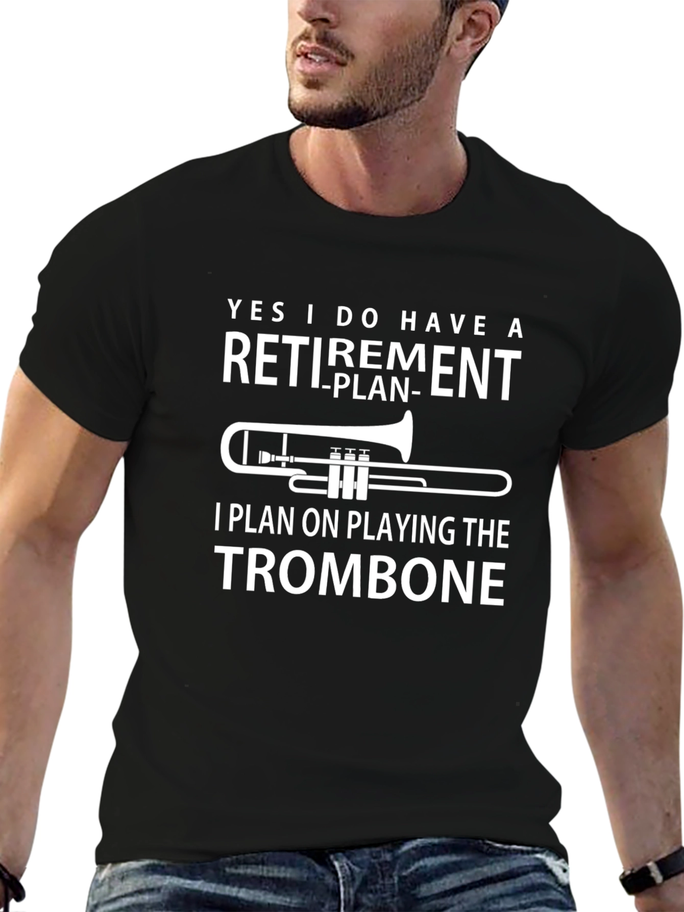 Retirement Trombone T-Shirt - Musicians Gift