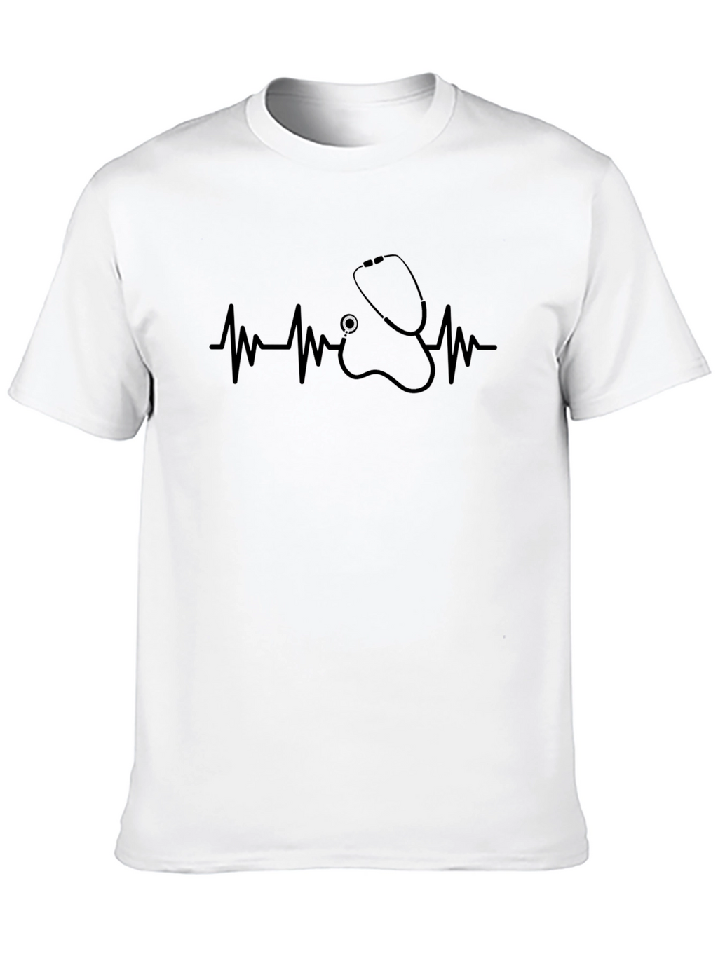 Stethoscope Heartbeat Graphic Tee - Medical Professional Shirt