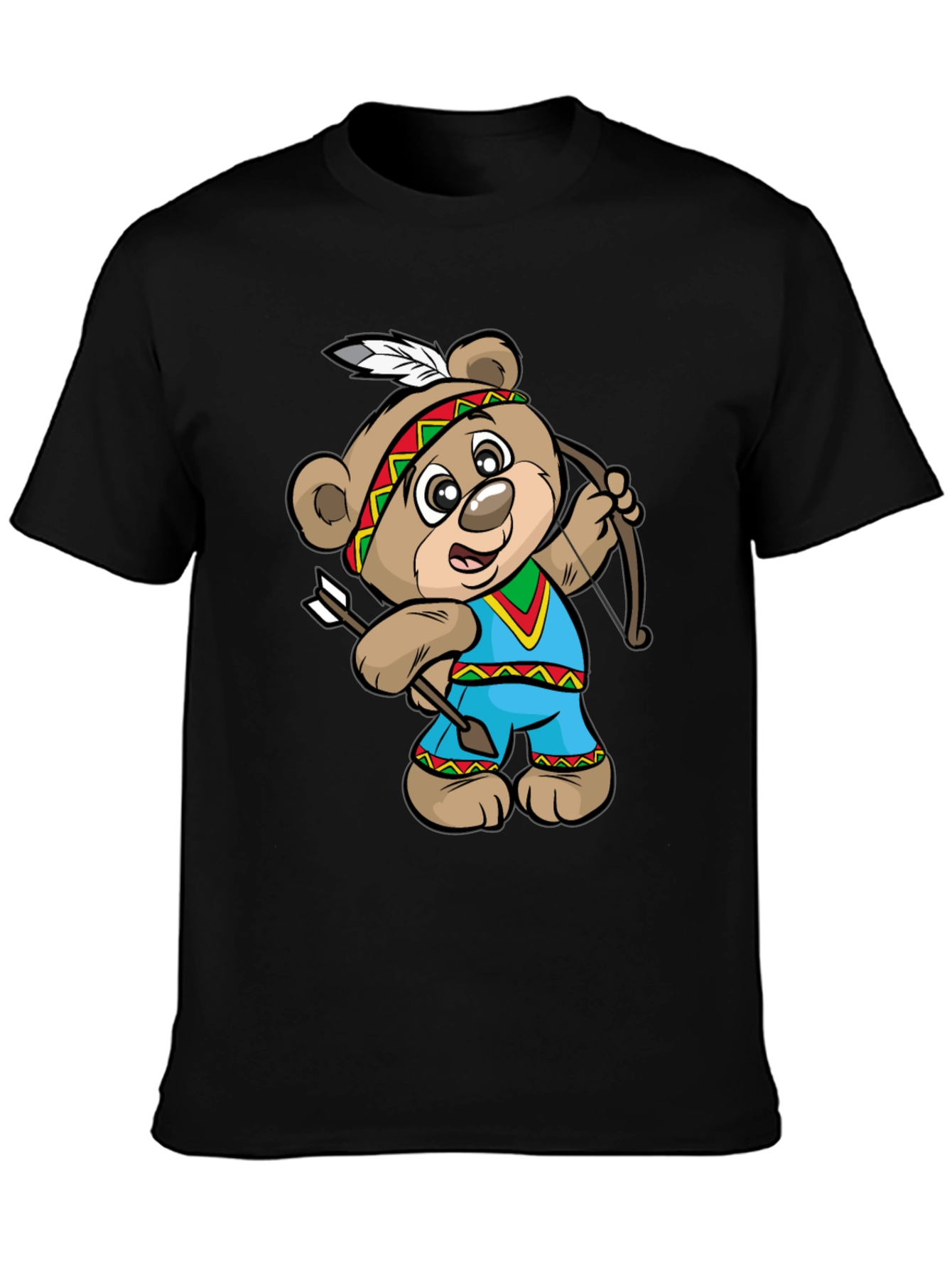 Cartoon Bear Archer Graphic Tee
