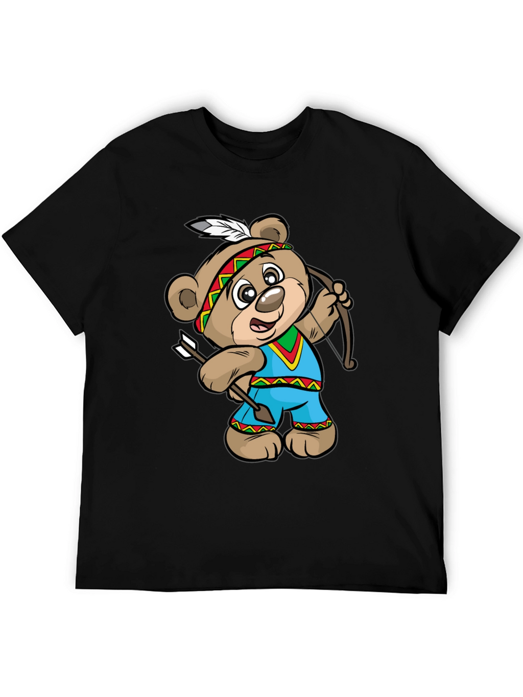 Cartoon Bear Archer Graphic Tee