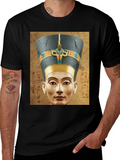 Nefertiti Graphic T-Shirt - Egyptian Queen Style