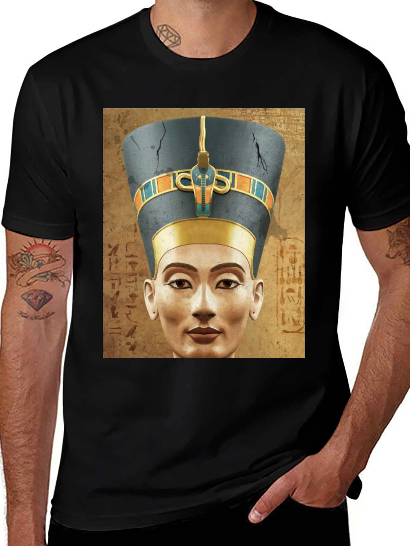 Nefertiti Graphic T-Shirt - Egyptian Queen Style