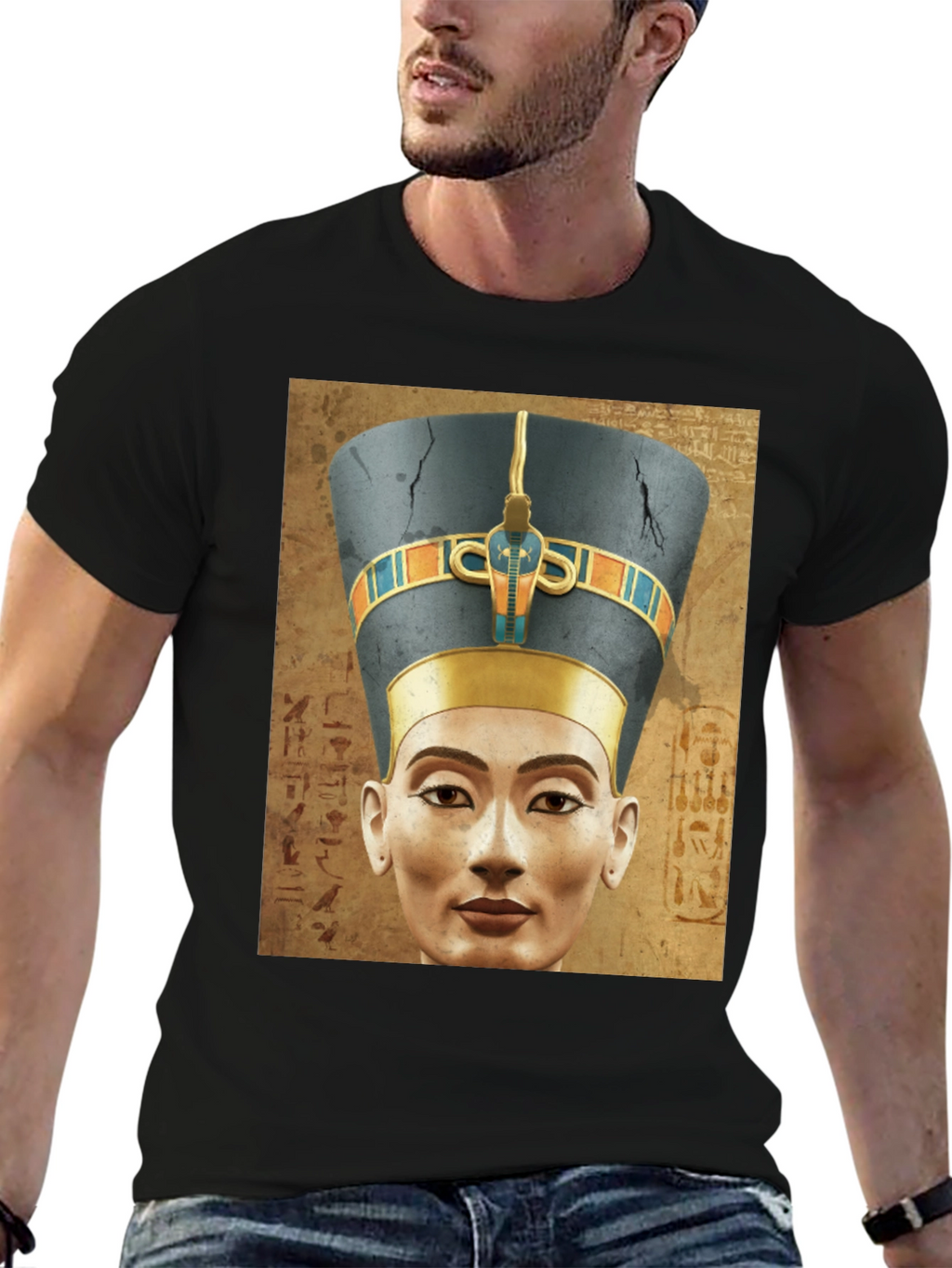 Nefertiti Graphic T-Shirt - Egyptian Queen Style