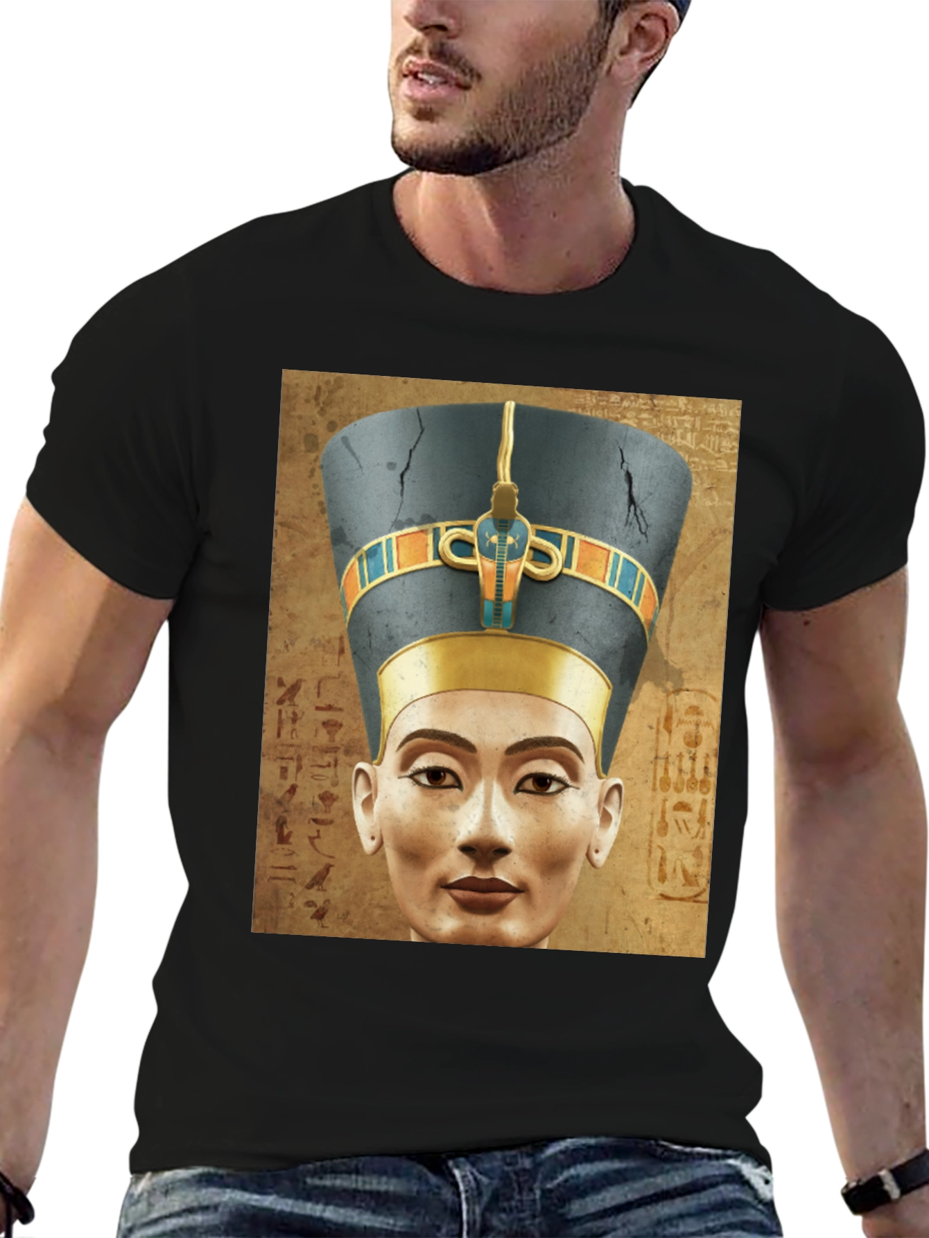 Nefertiti Graphic T-Shirt - Egyptian Queen Style