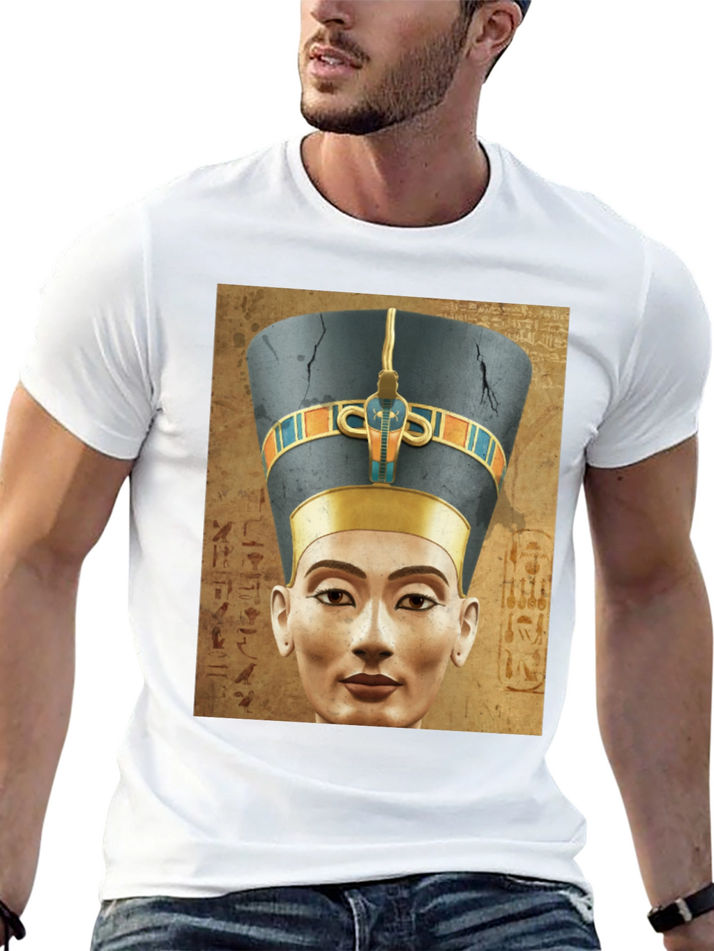 Nefertiti Graphic T-Shirt - Egyptian Queen Style