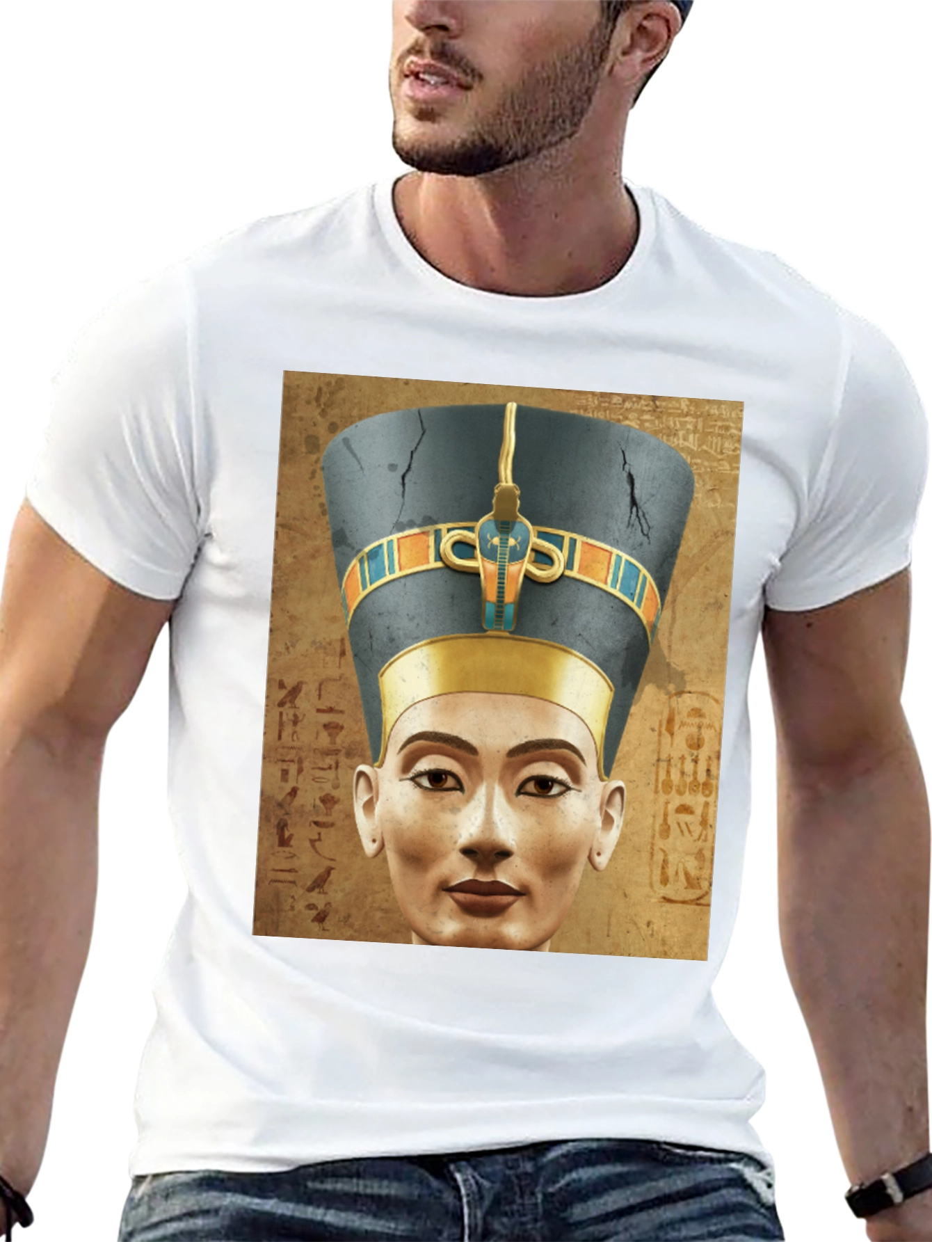 Nefertiti Graphic T-Shirt - Egyptian Queen Style