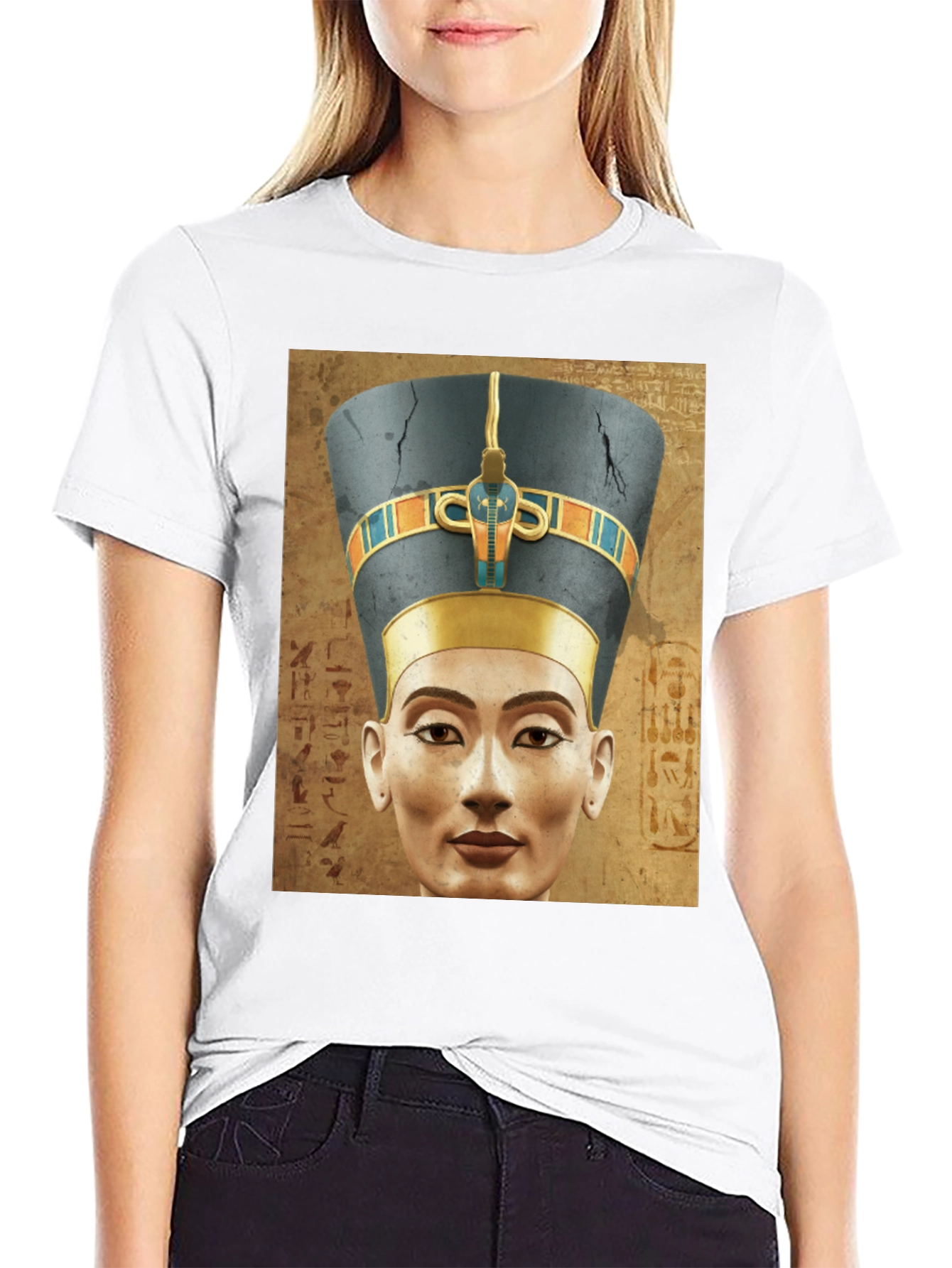 Nefertiti Graphic T-Shirt - Egyptian Queen Style