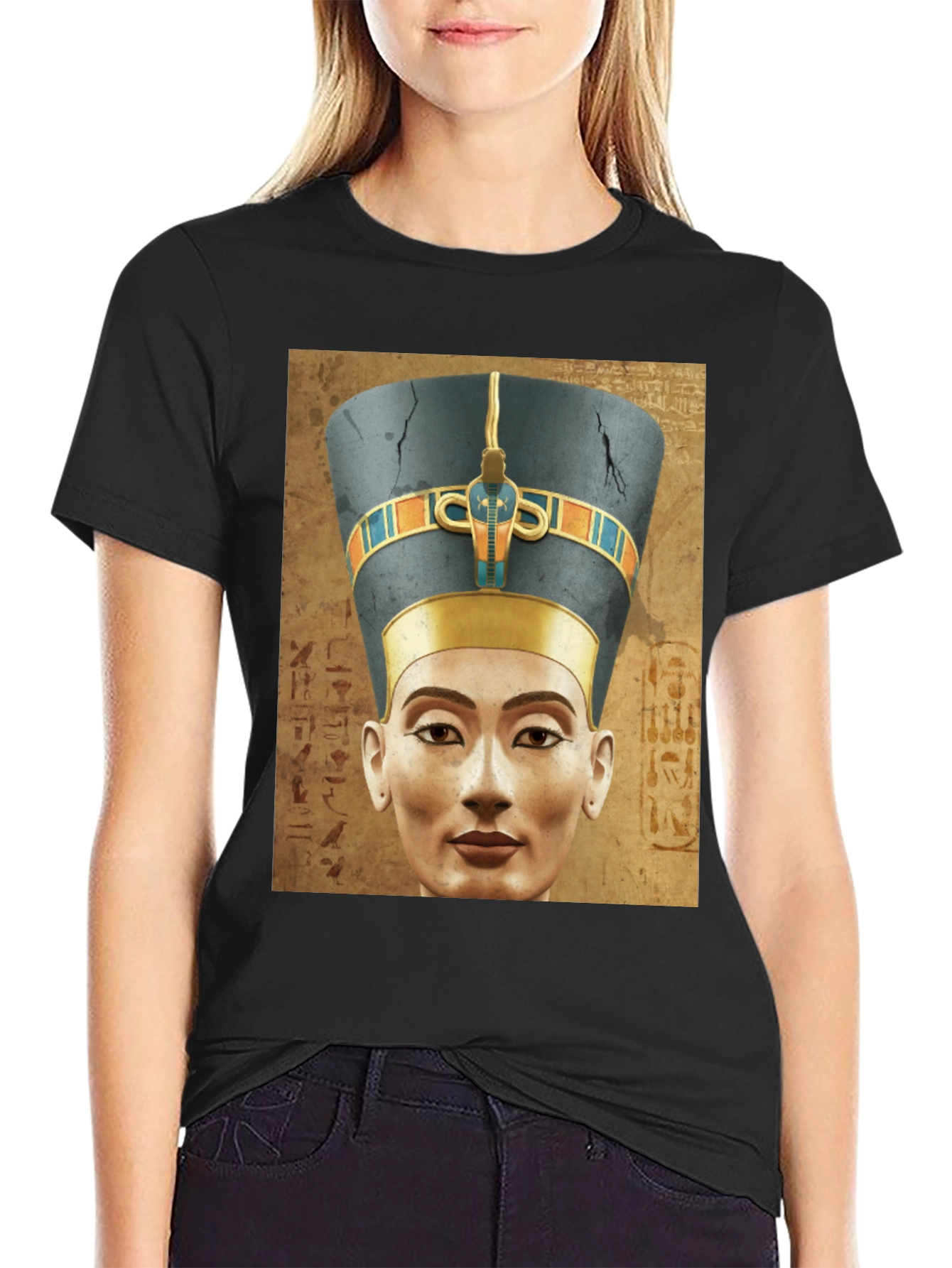 Nefertiti Graphic T-Shirt - Egyptian Queen Style