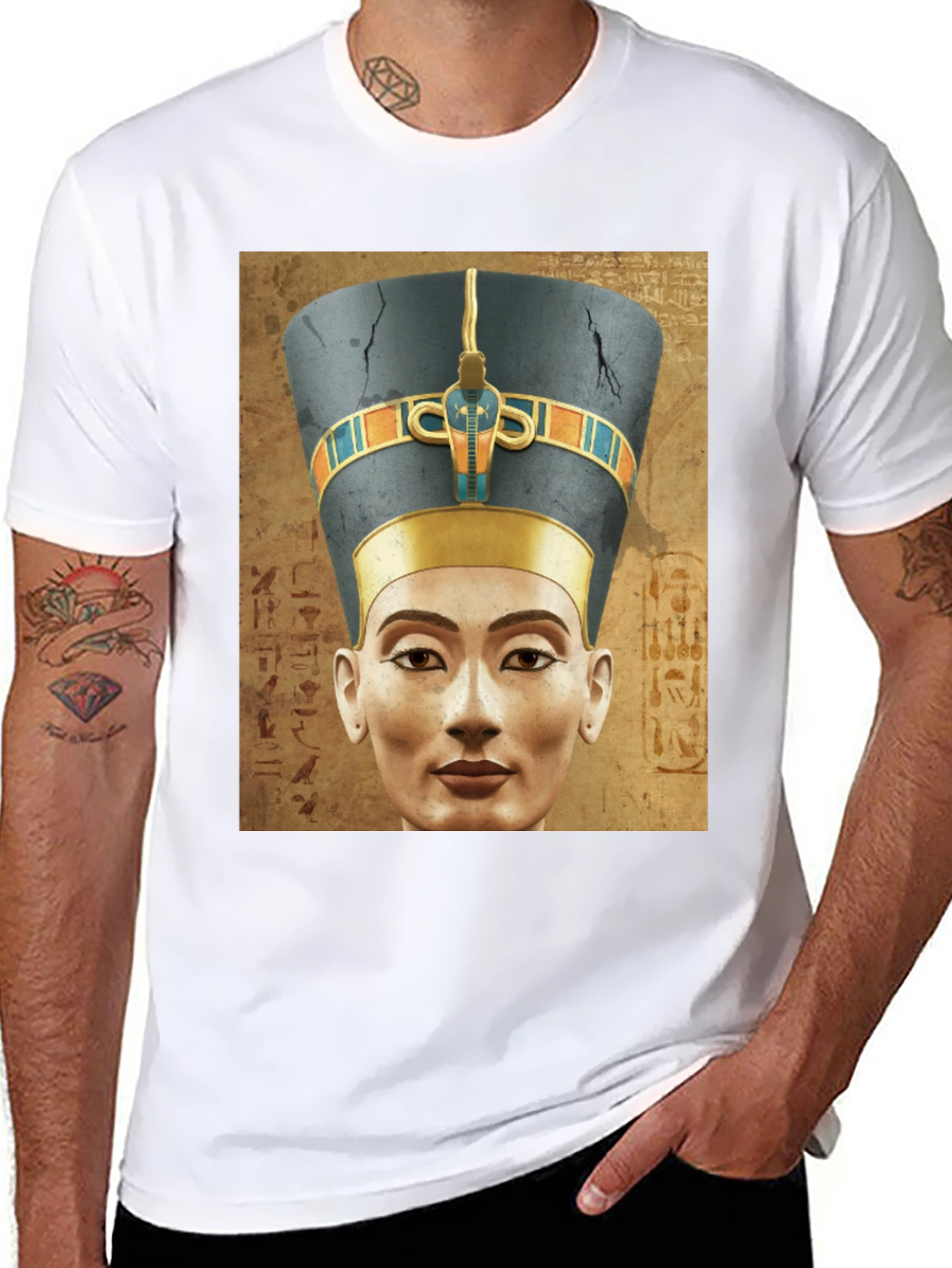 Nefertiti Graphic T-Shirt - Egyptian Queen Style