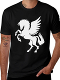 Black Pegasus Graphic Tee - Mythical Style!