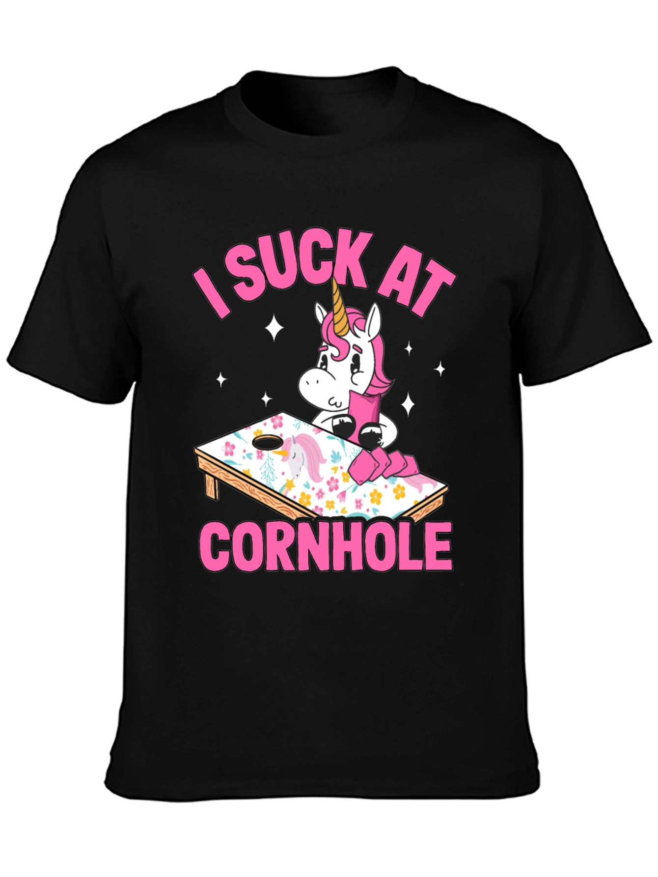 I Suck at Cornhole Unicorn T-Shirt