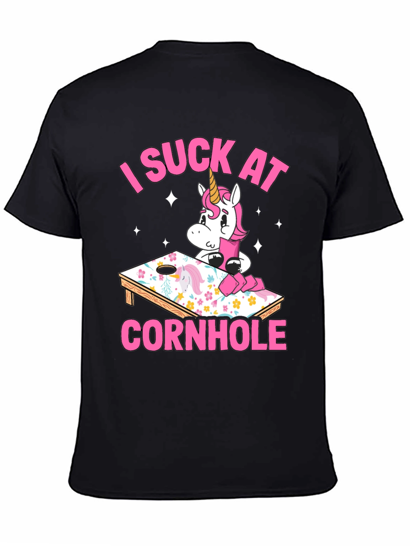 I Suck at Cornhole Unicorn T-Shirt