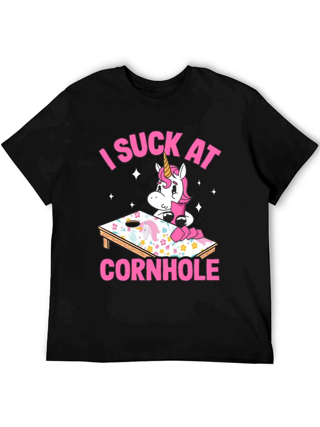 I Suck at Cornhole Unicorn T-Shirt