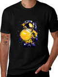 Astronaut Holding Moon Graphic T-Shirt