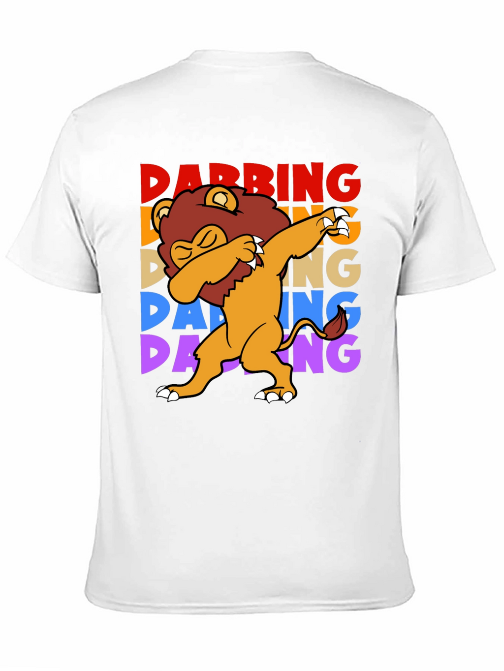 Dabbing Lion Graphic Tee - Black Cotton Shirt