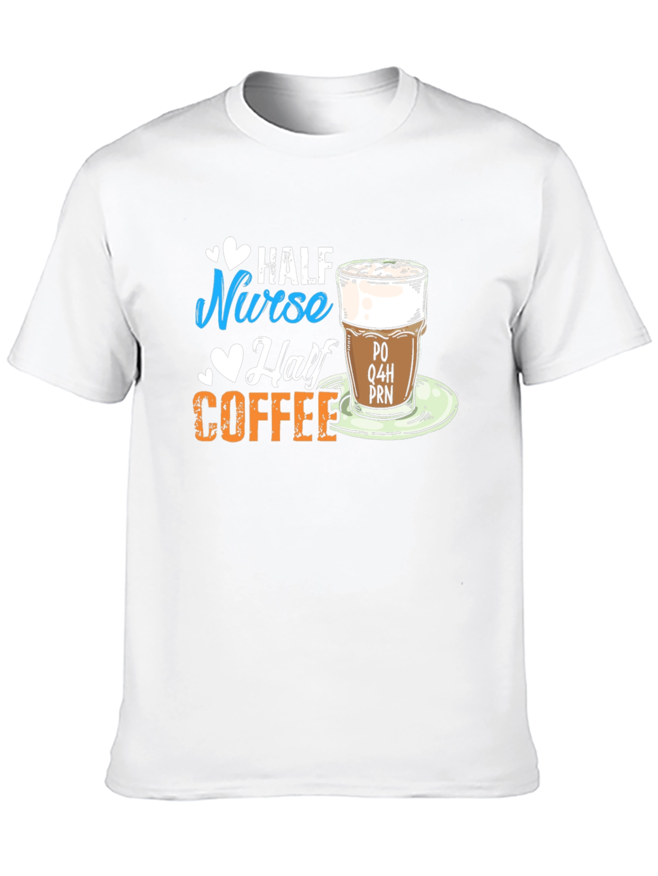 Half Nurse Half Coffee Graphic T-Shirt