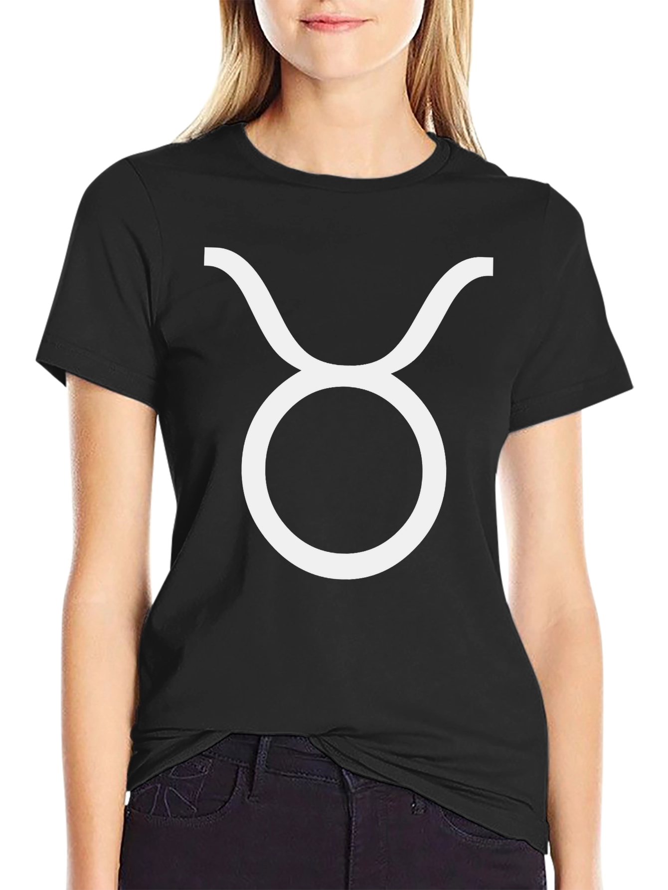 Taurus Zodiac Sign Black T-Shirt
