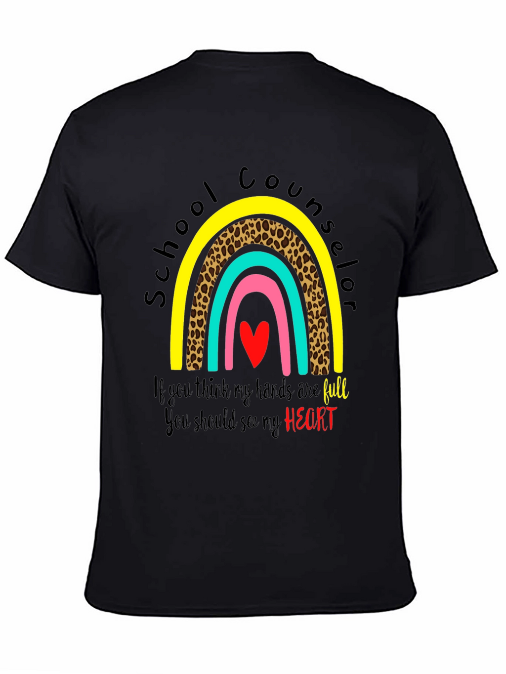 School Counselor Heart Graphic Tee