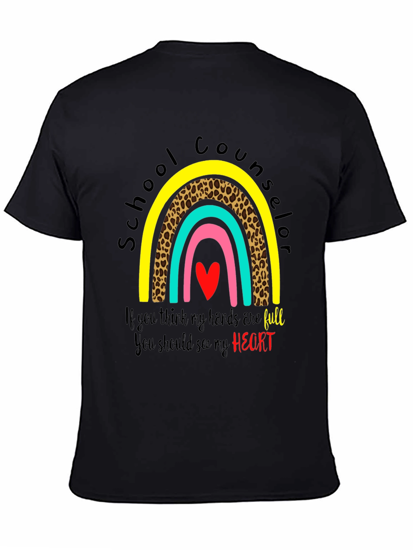 School Counselor Heart Graphic Tee