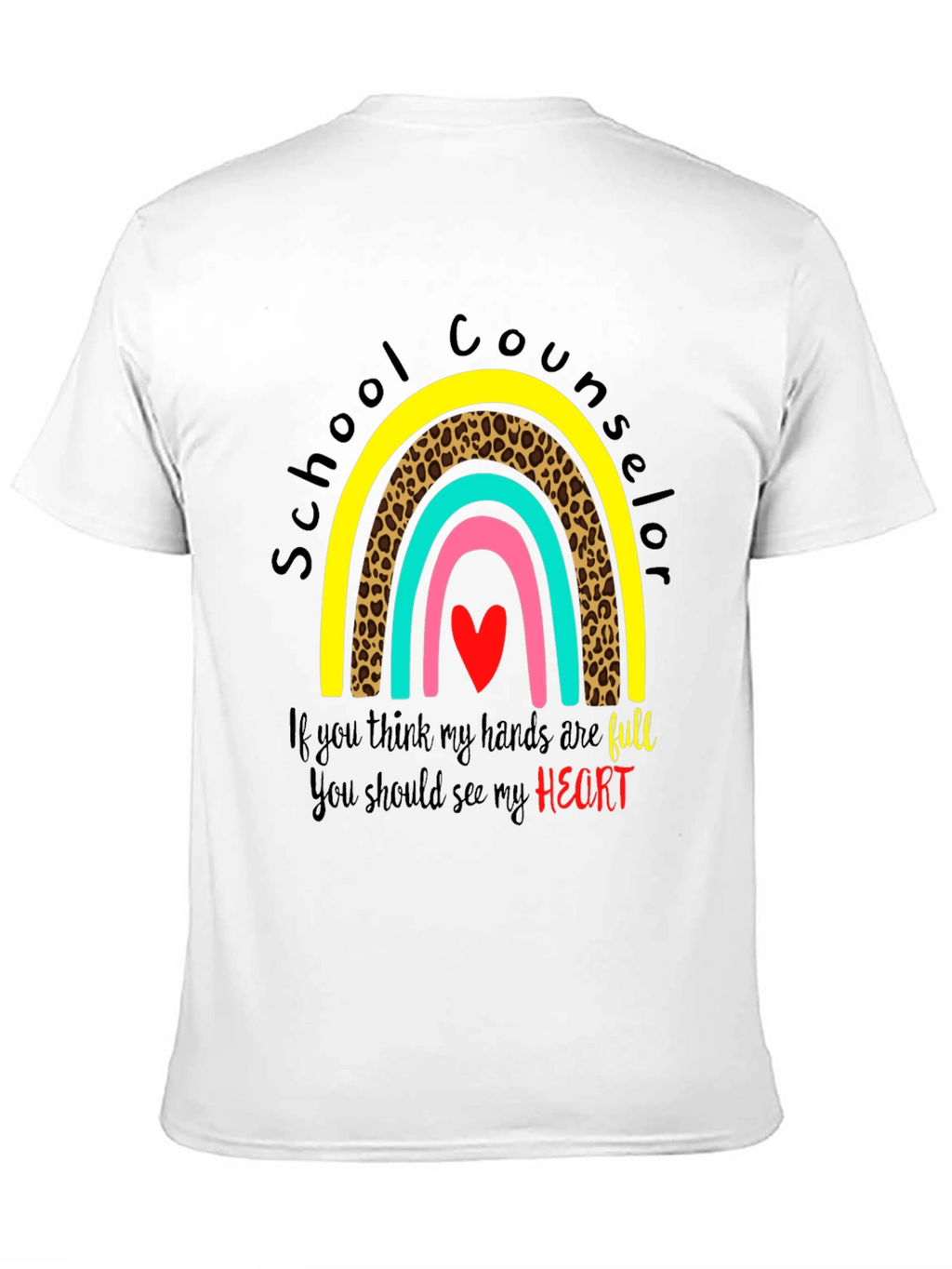 School Counselor Heart Graphic Tee