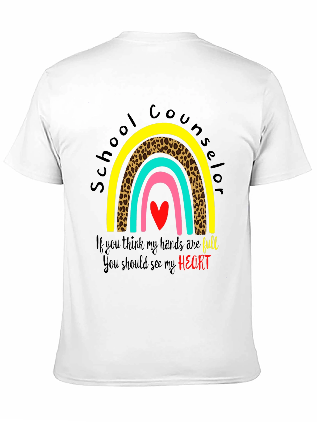 School Counselor Heart Graphic Tee