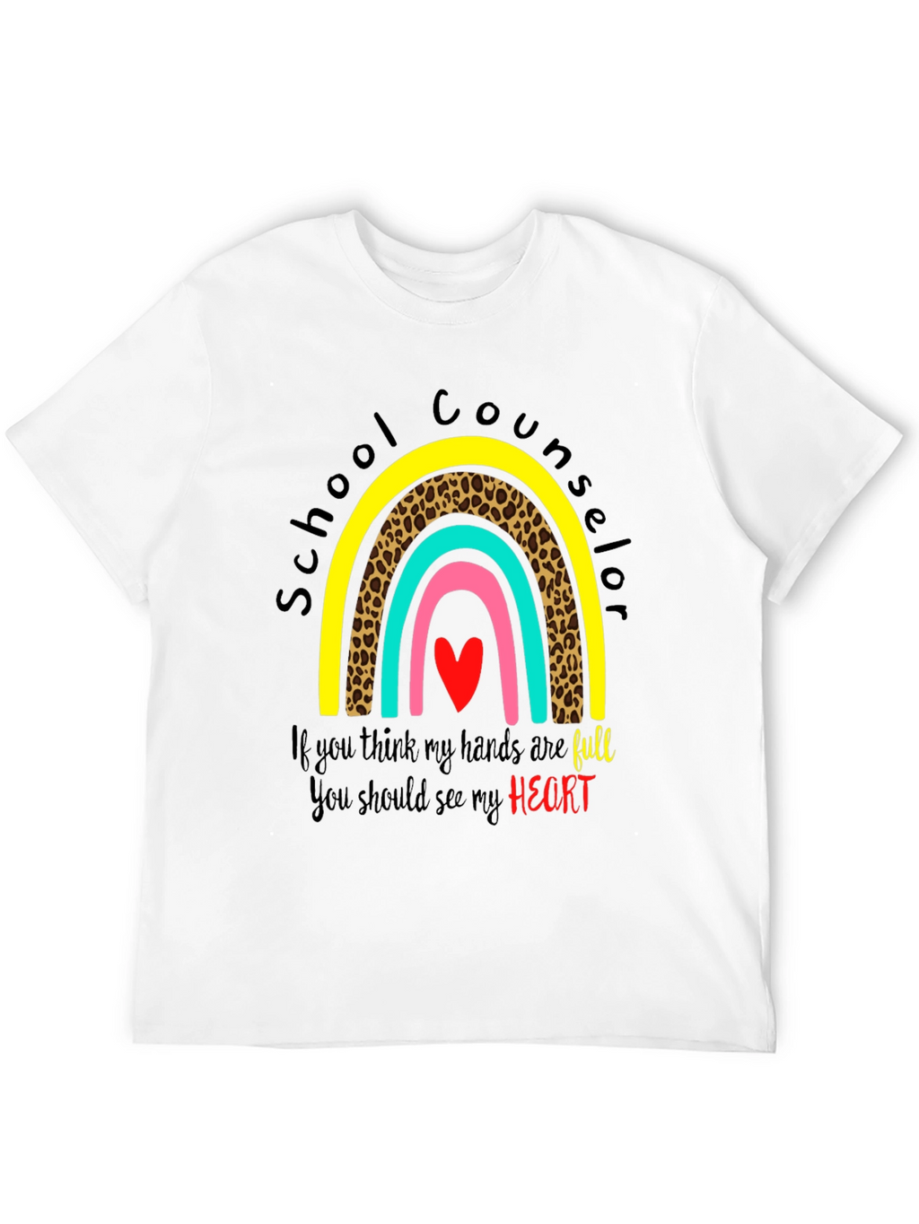 School Counselor Heart Graphic Tee
