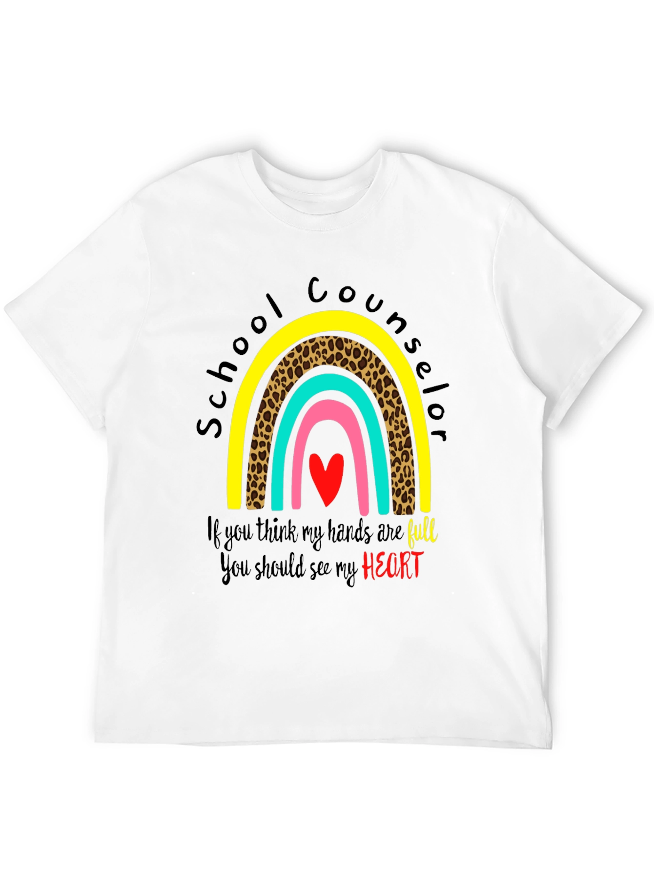 School Counselor Heart Graphic Tee