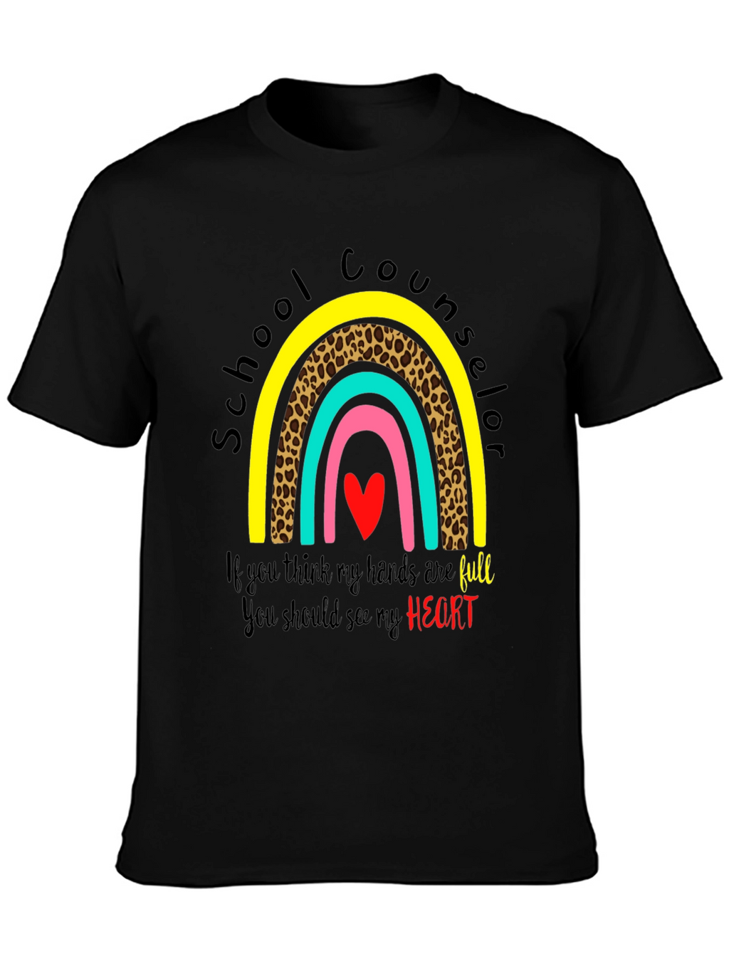 School Counselor Heart Graphic Tee