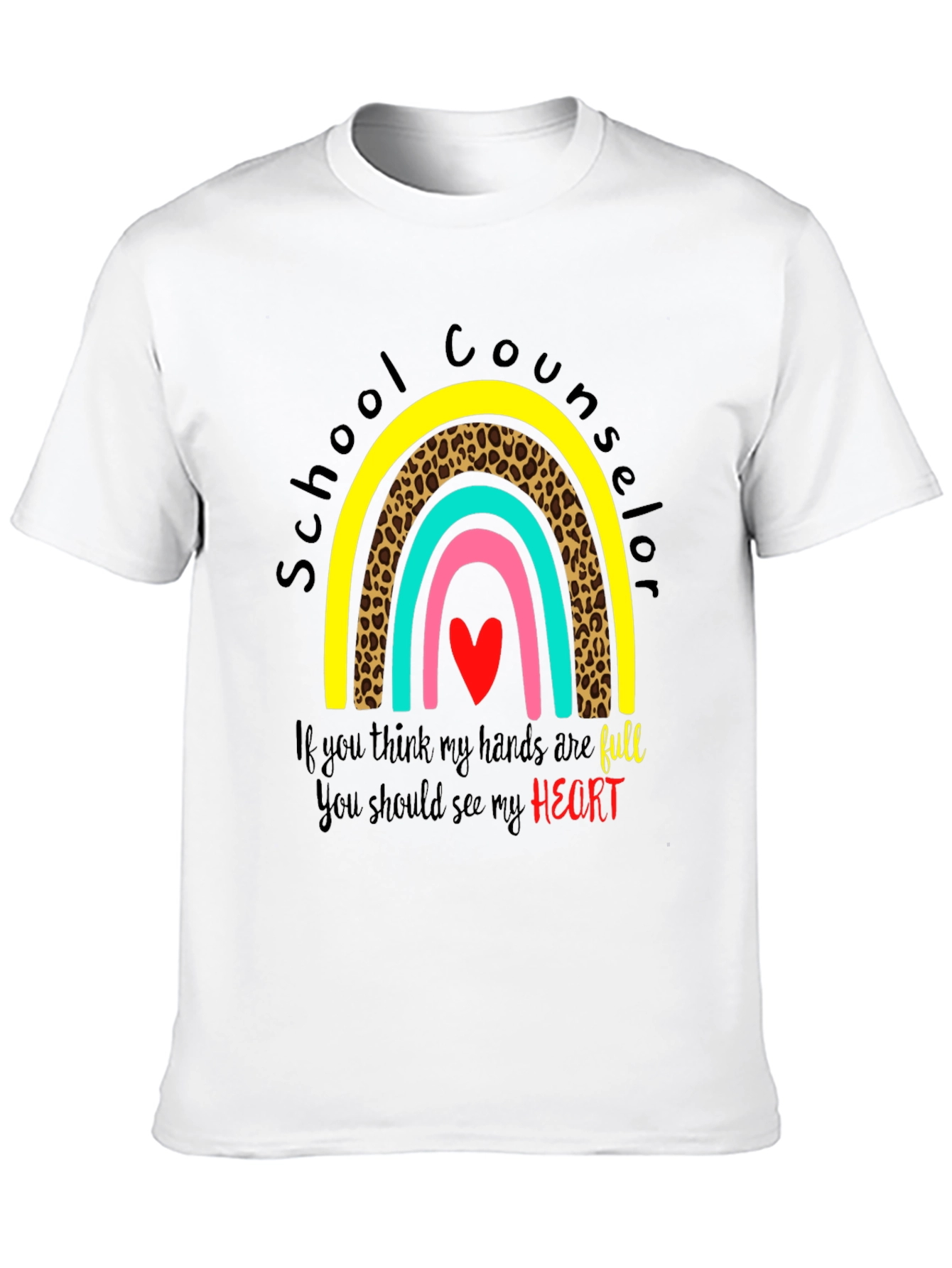 School Counselor Heart Graphic Tee