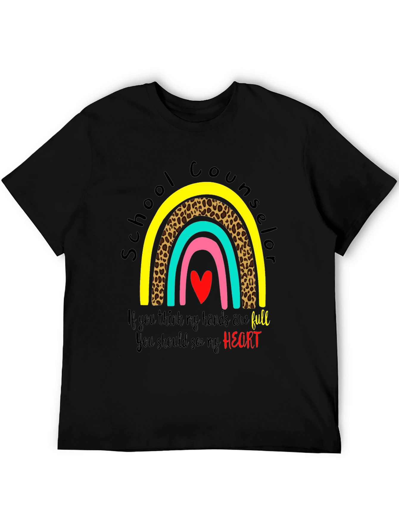 School Counselor Heart Graphic Tee