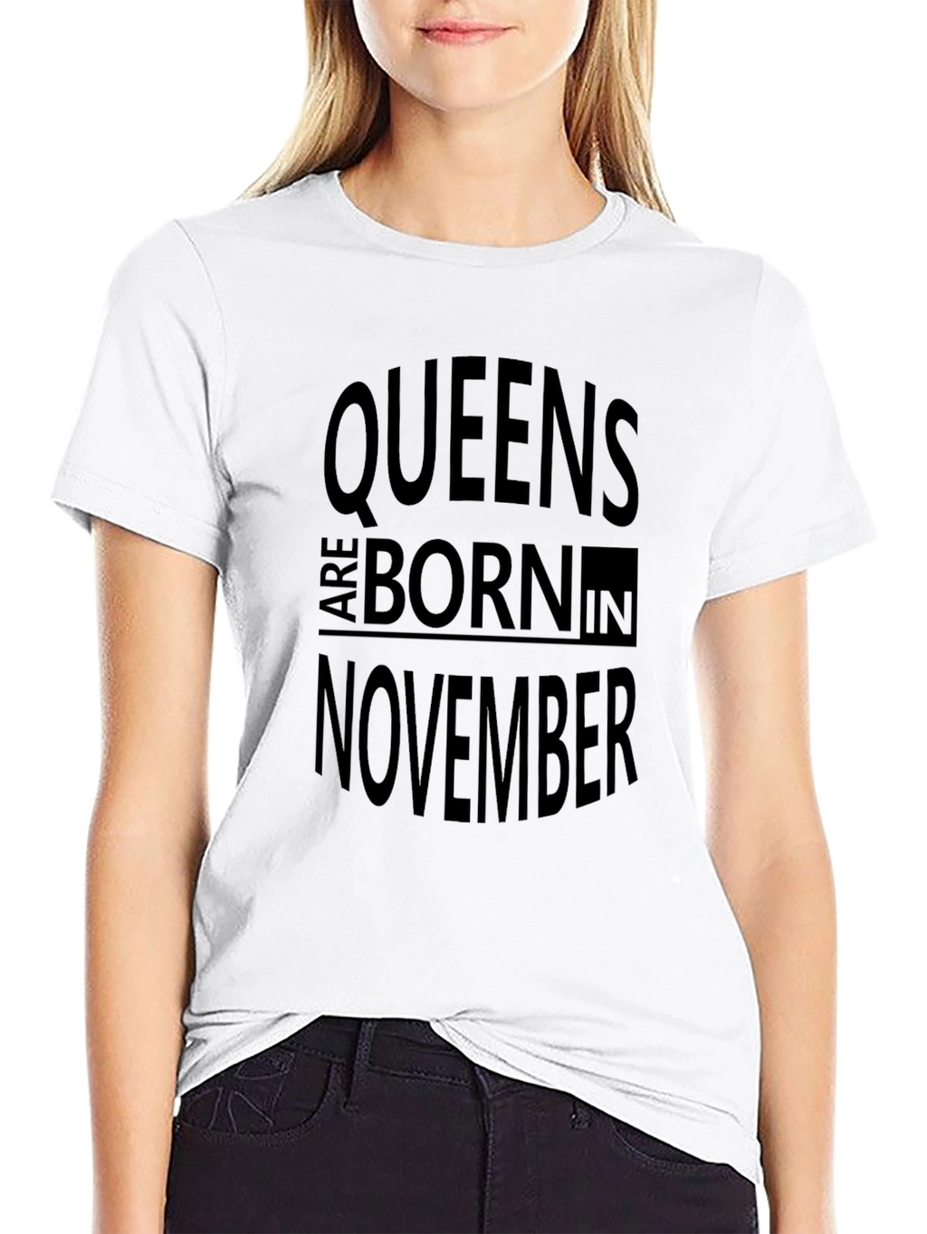 Queens Born in November Black T-Shirt