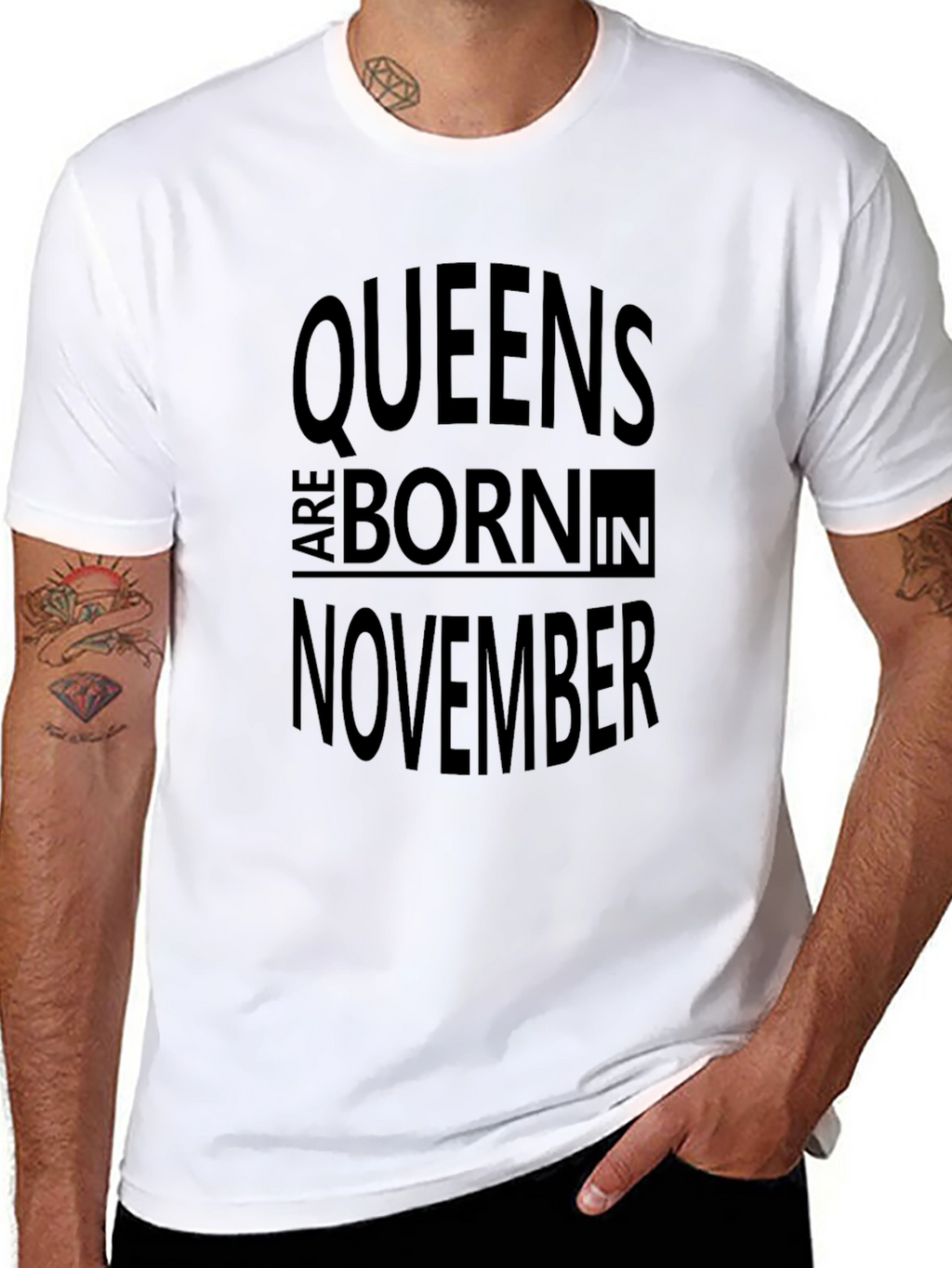 Queens Born in November Black T-Shirt