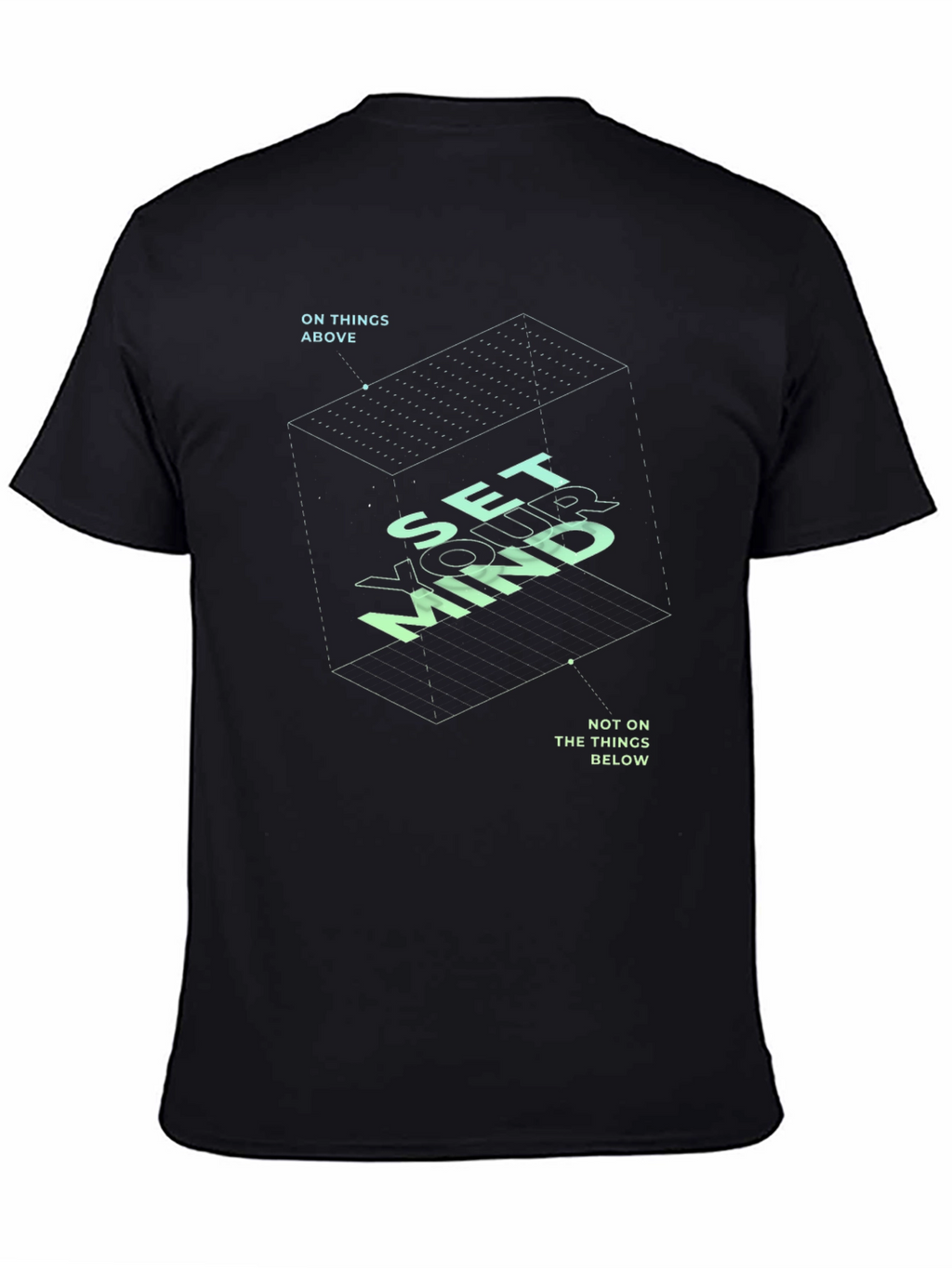 Set Your Mind Black Graphic T-Shirt