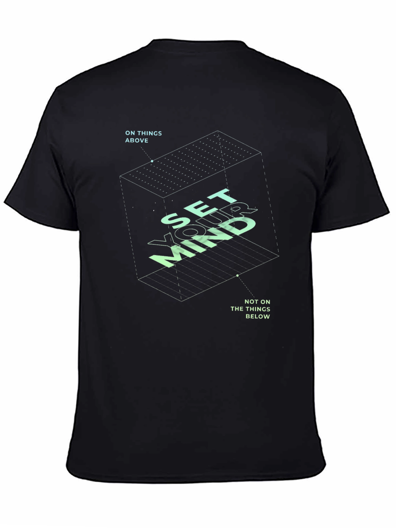 Set Your Mind Black Graphic T-Shirt