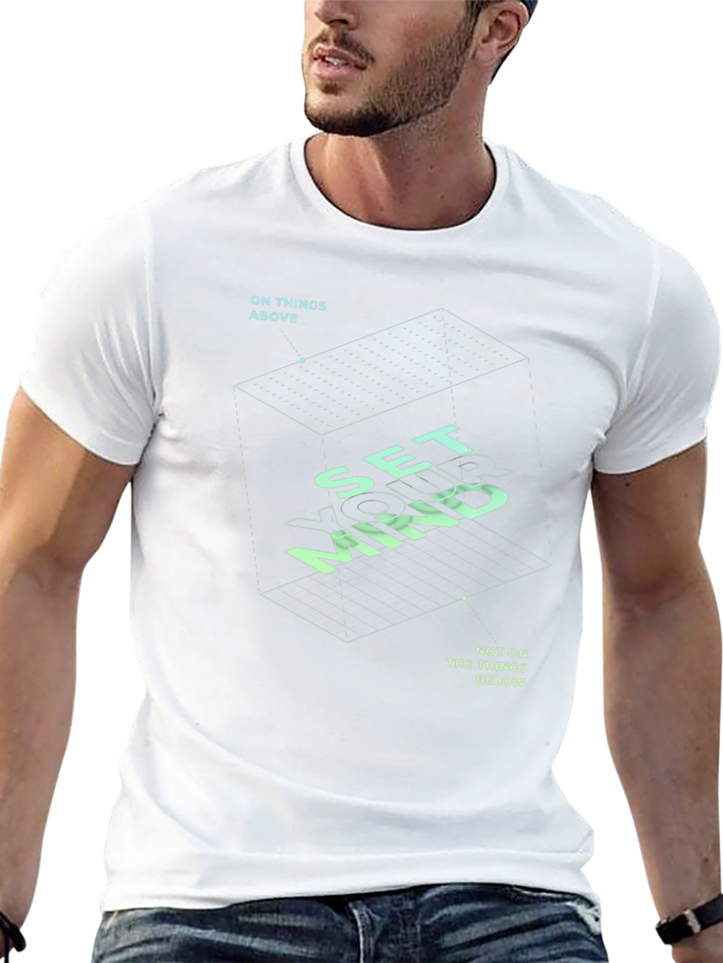 Set Your Mind Black Graphic T-Shirt