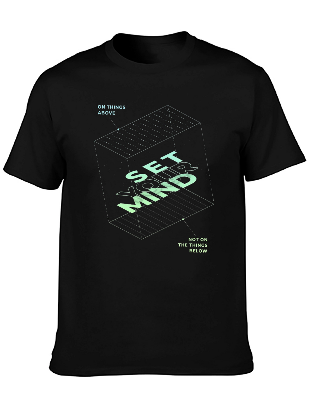 Set Your Mind Black Graphic T-Shirt