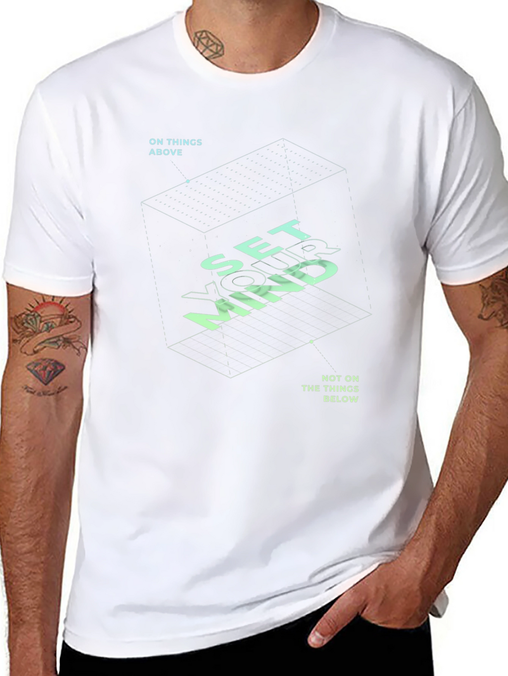 Set Your Mind Black Graphic T-Shirt