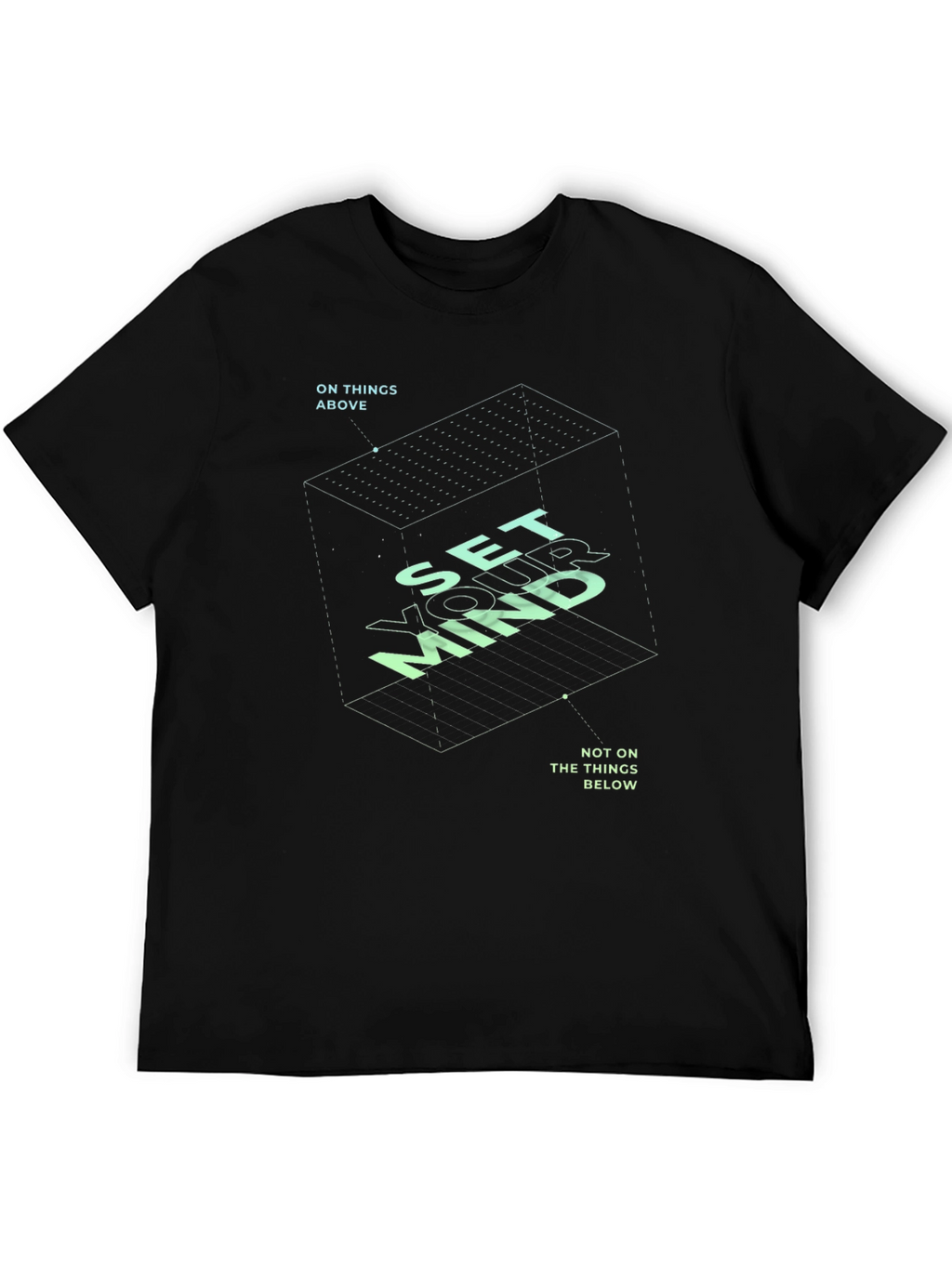 Set Your Mind Black Graphic T-Shirt