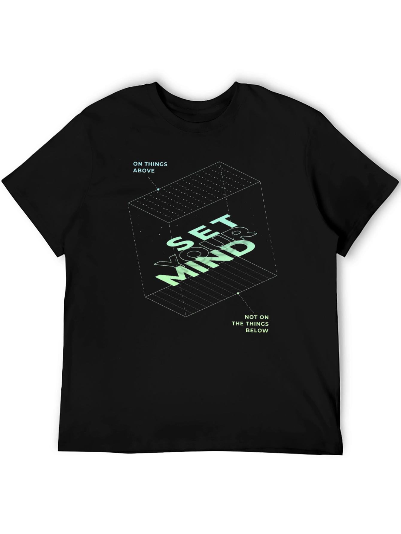 Set Your Mind Black Graphic T-Shirt