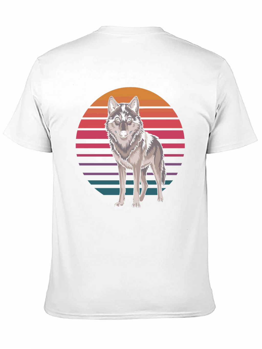 Retro Wolf T-Shirt - Graphic Animal Tee