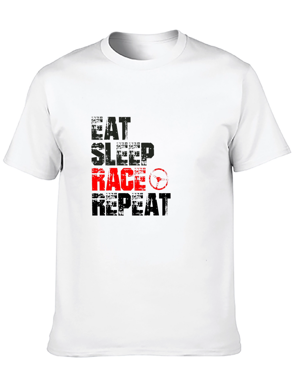 Eat Sleep Race Repeat Black T-Shirt