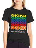 Rainbow SKSKSK Use Metal Straw Graphic T-Shirt