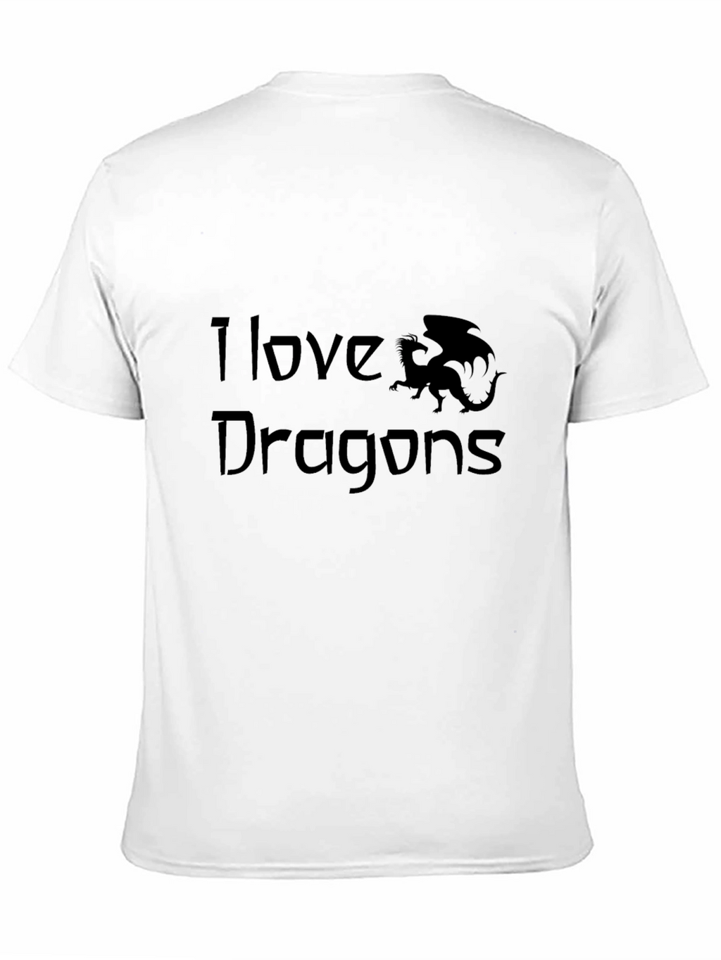 I Love Dragons Black Graphic Tee
