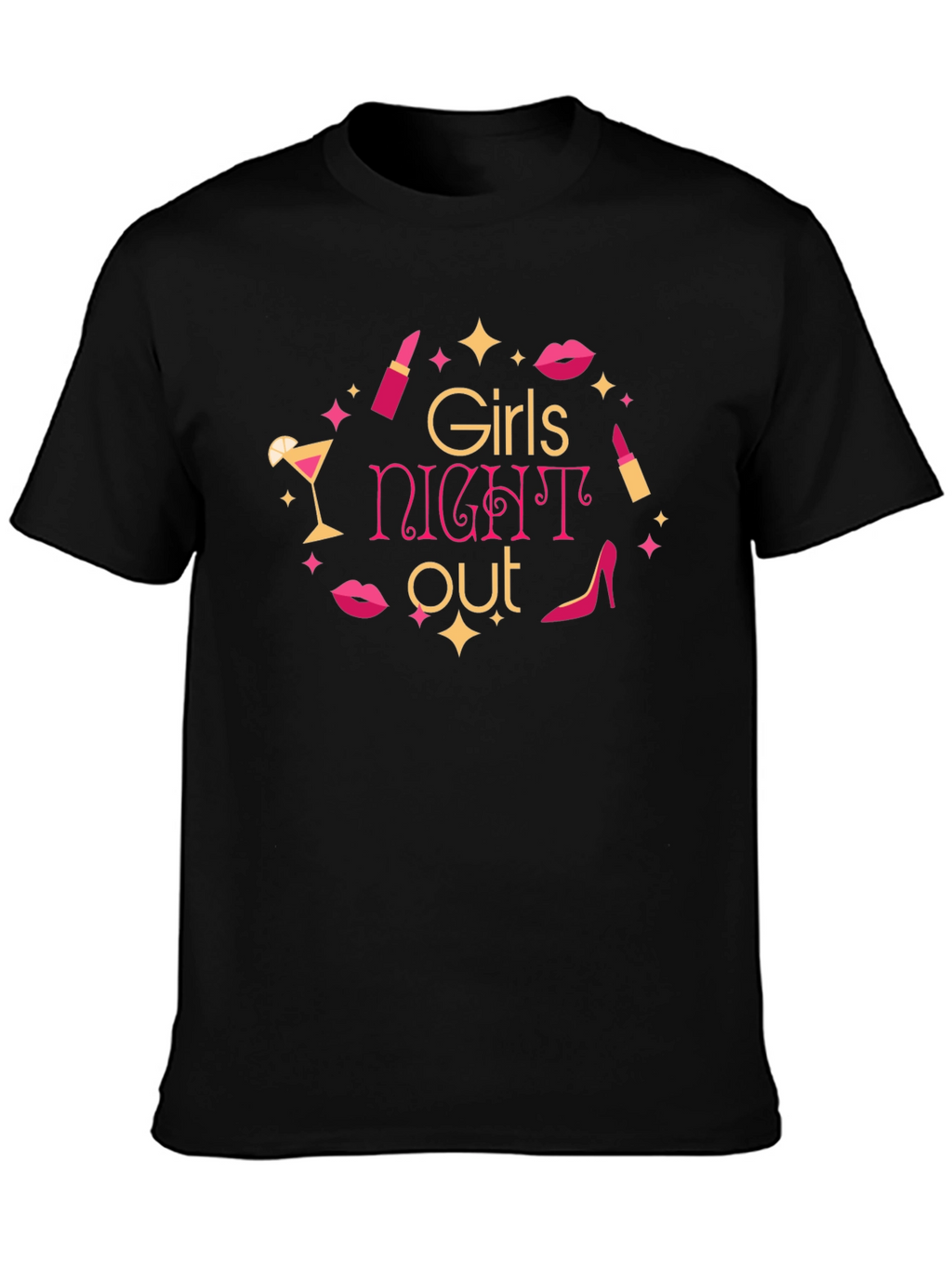 Girls Night Out Graphic Tee - Black
