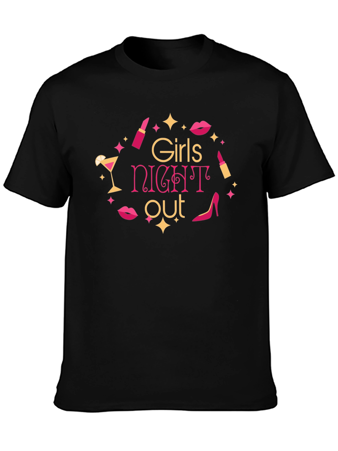 Girls Night Out Graphic Tee - Black